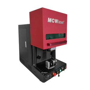 MCWlaser 30W/60W/80W/100W MOPA M7 Machine de marquage de graveur Laser à Fiber de Type B fermée avec zone de travail de 5.9 "X 5.9" et axe rotatif D69
