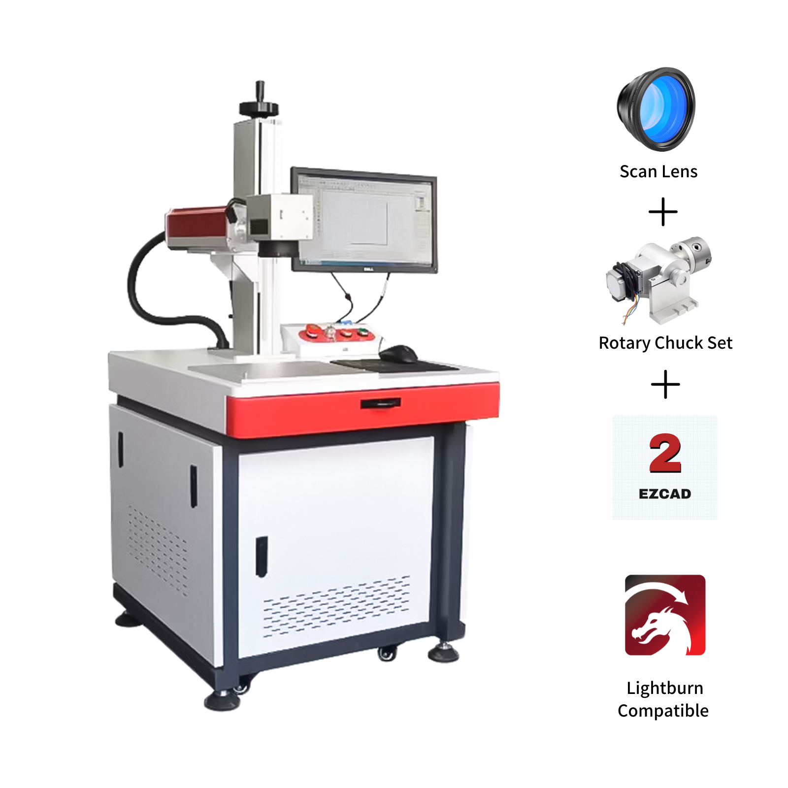Fiber Laser Engraving Machine for Metal Laser Marking Machine Cabinet Type, CO2 Laser
