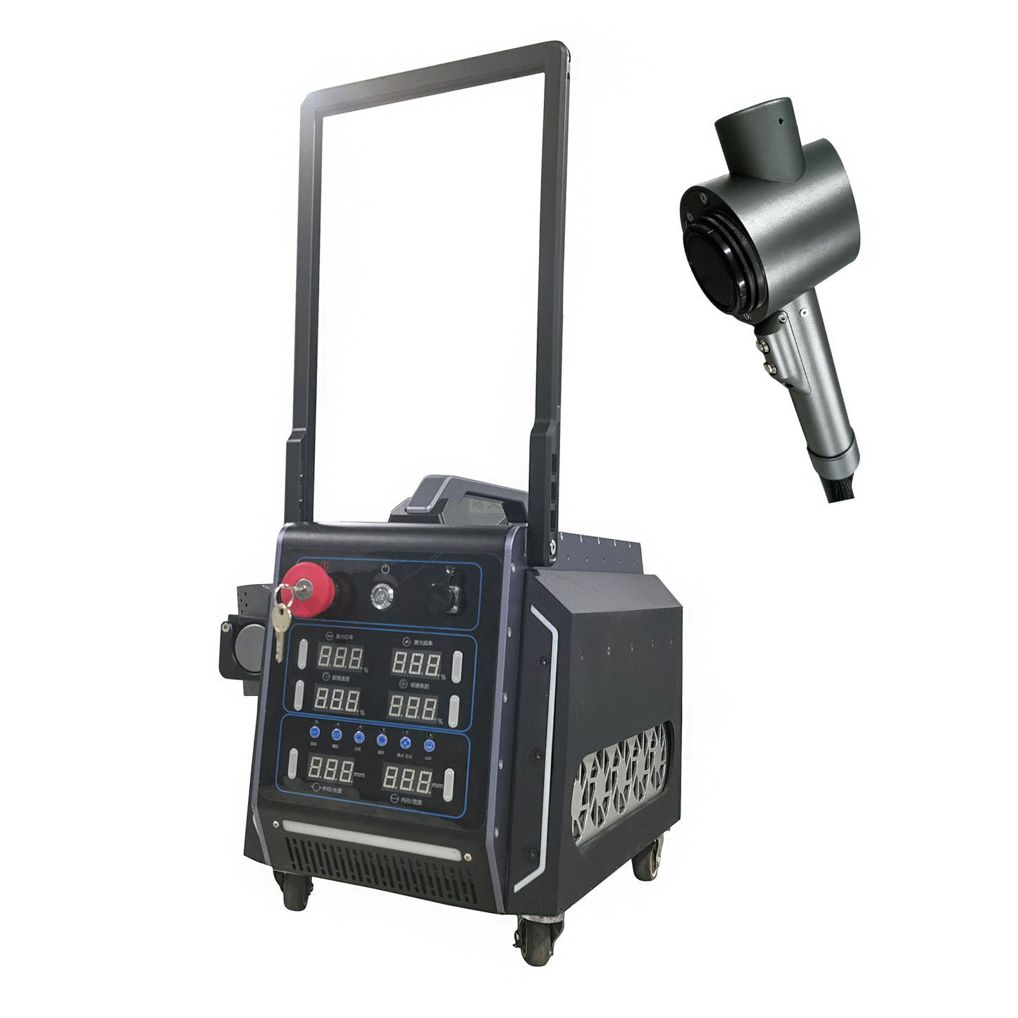 MCWlaser 200W Laser Rust Removal Machine Handheld Pulse Laser Cleaning Machine Trolley Type