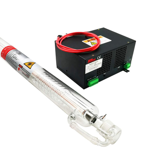MCWlaser 100W(Peak 130W) 1450mm CO2 Laser Tube +100W 110V/220V Power Supply With LED Display
