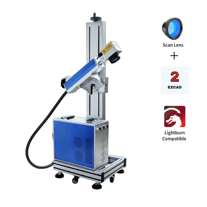 MCWlaser 20W/30W/50W Raycus Stand Type  Fiber Laser Engraver Marking Machine With 8.7” X 8.7“  Working Area