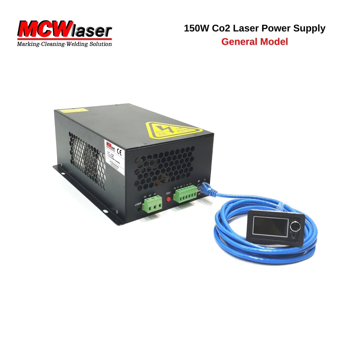 MCWlaser 150W(Peak 180W) 1800mm CO2 Laser Tube +180W 110V/220V Power Supply With LED Display