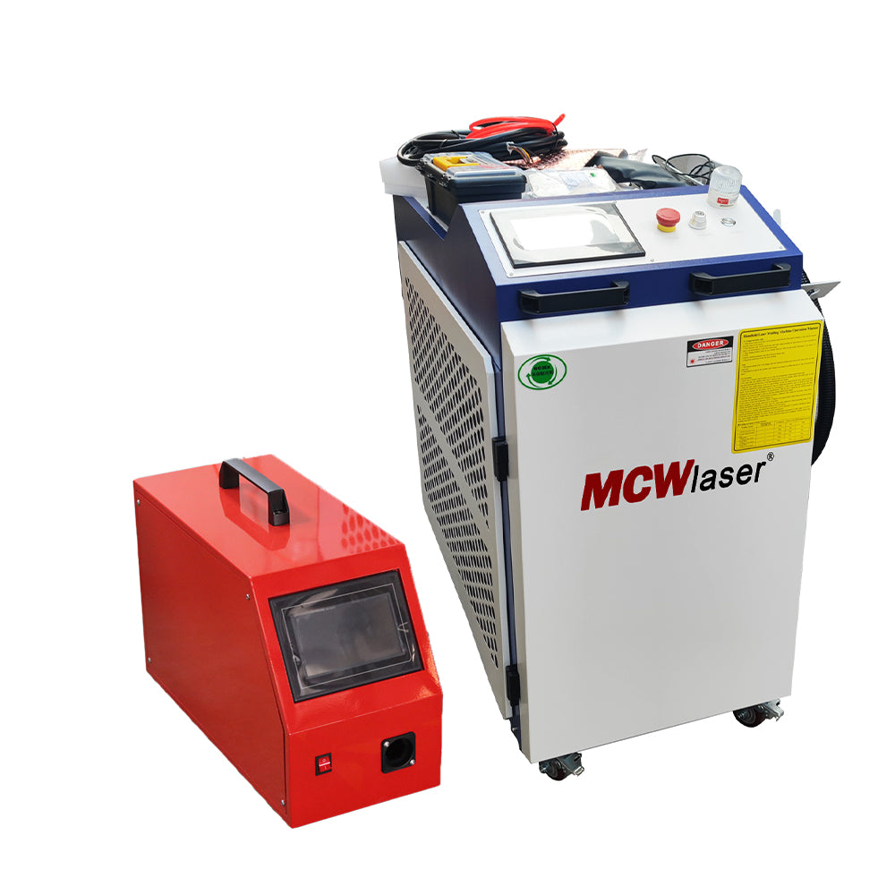 MCWlaser 3000 W Handlaserschweißgerät, kontinuierliches 1080-nm-Faserlaserschweißgerät mit Kühlsystem für Metallschweißen, 380 V