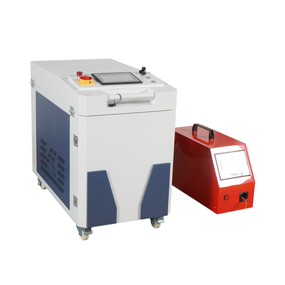 MCWlaser Machine de soudage laser portable 1000 W/1500 W/2000 W Soudeuse laser à fibre continue avec dévidoir automatique et système de refroidissement pour le soudage des métaux 220 V 50/60 Hz – Blanc