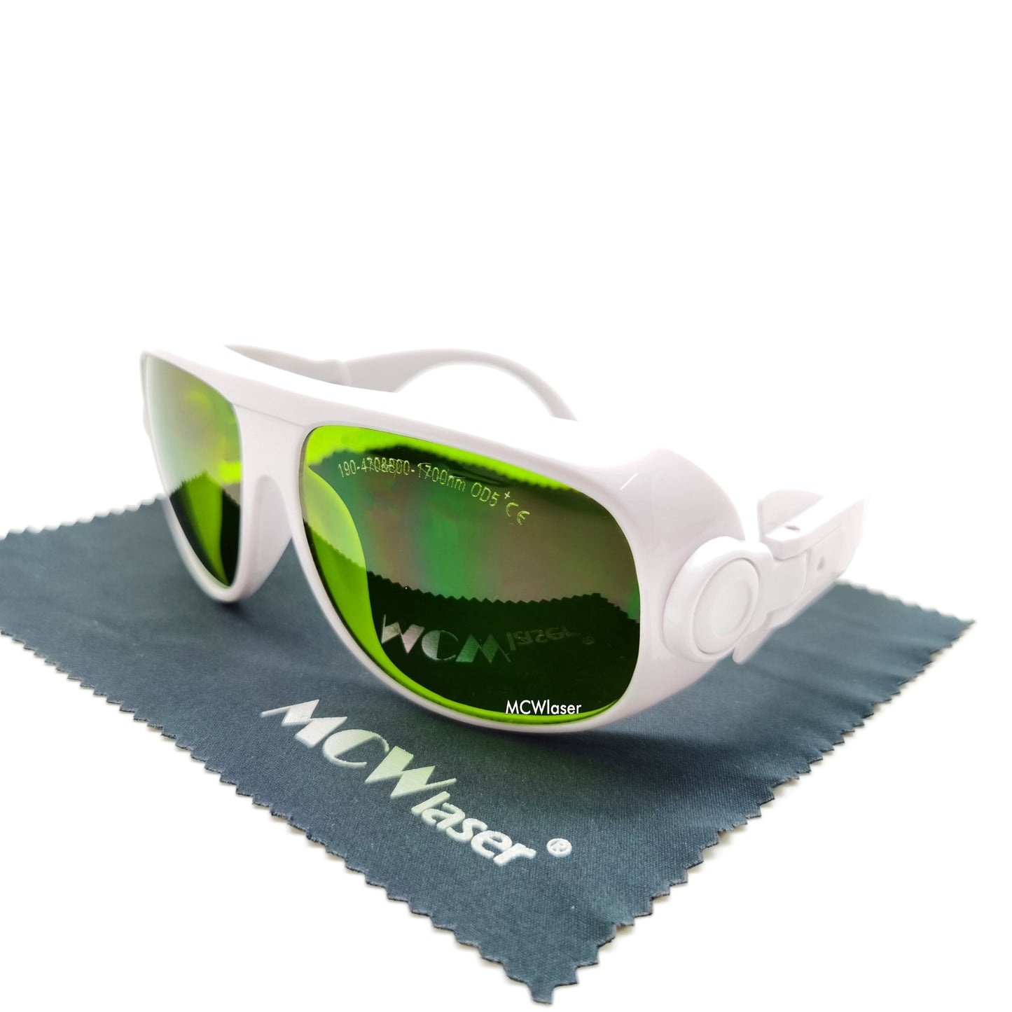 MCWlaser Laser Goggles 190-470 & 800-1700nm Safety Protective Glasses Absorption Type EP-8