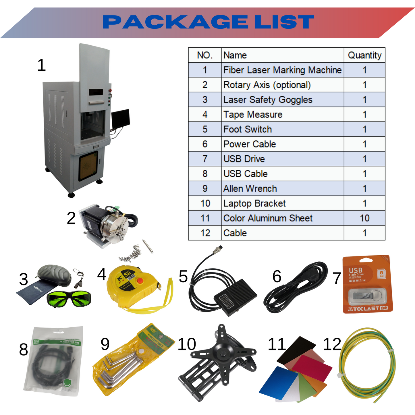 80W MOPA Laser Engraver Fiber Marking Machine Enclosed & Cabinet B Type