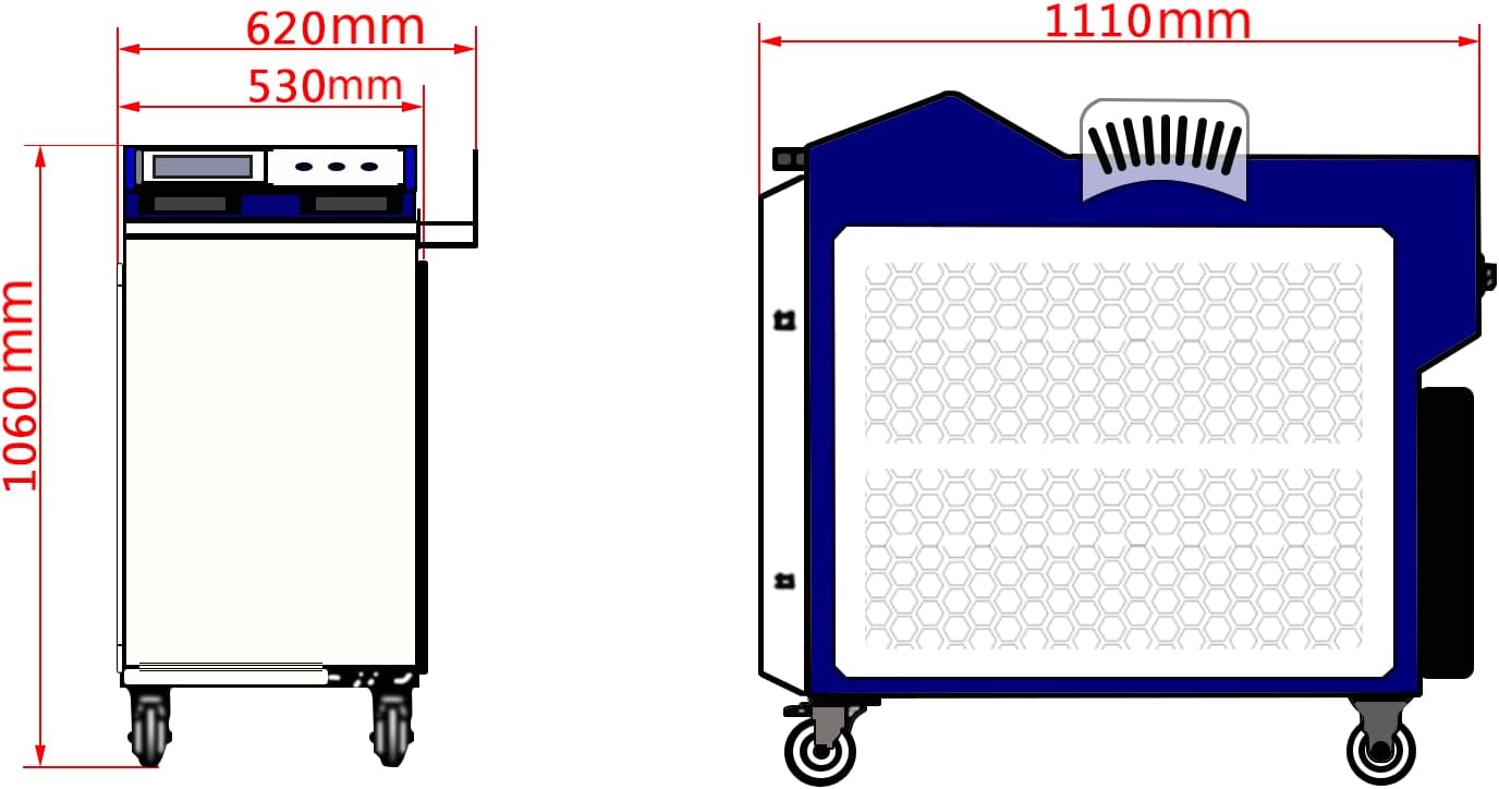 MCWlaser 3000W Laser Cleaning Machine Raycus Fiber Laser Rust Remover with 20m Cable for Rust Paint Coating Oil Stain Removal