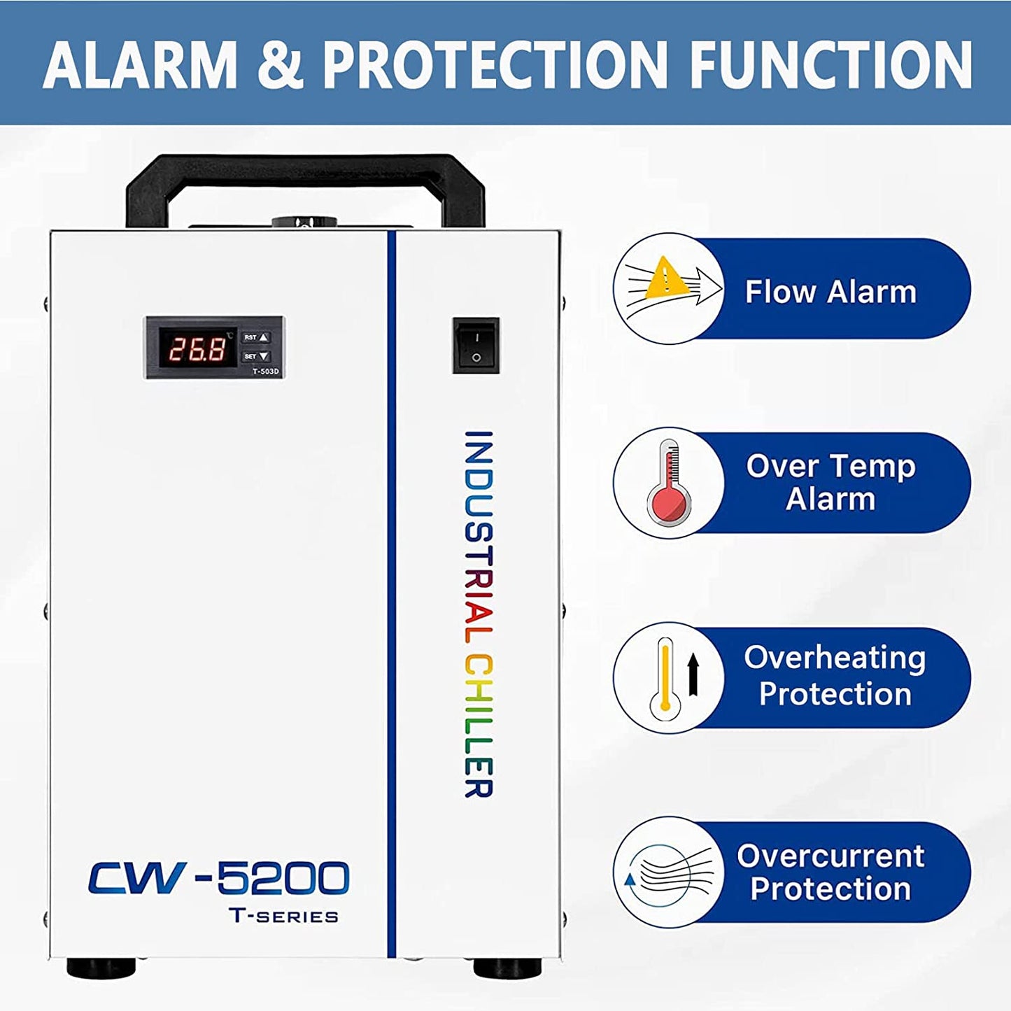 S&A Genuine CW-5200 Series (CW-5200DH/TH/DI/TI) Industrial Water Chiller Cooling Water