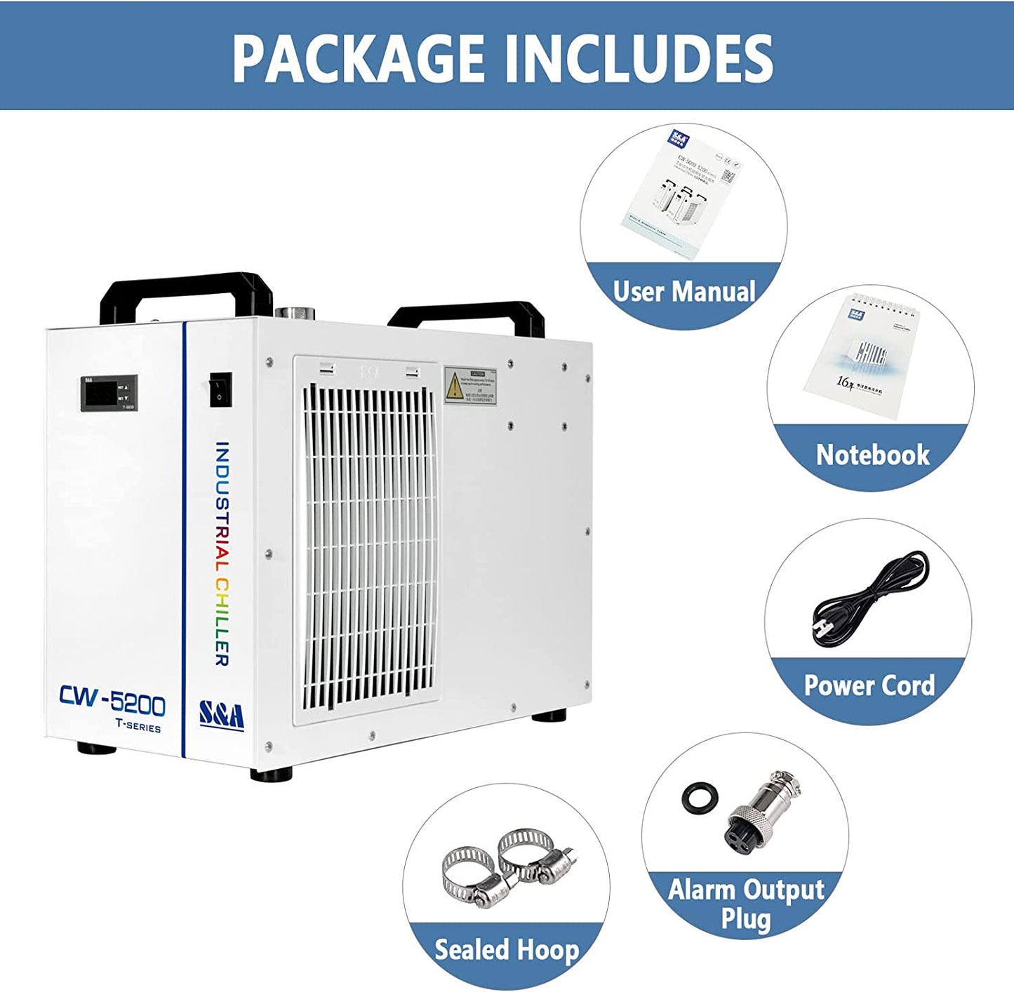 S&A Genuine CW-5200 Series (CW-5200DH/TH/DI/TI) Industrial Water Chiller Cooling Water