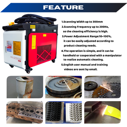 MCWlaser – nettoyeur Laser à Fiber 1500W/2000W, pour enlever la rouille des métaux, peinture, huile et nettoyage des revêtements 