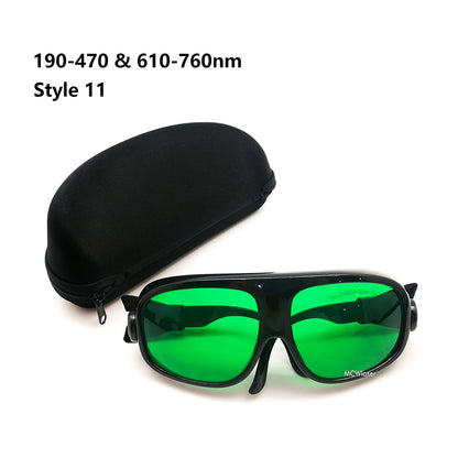 MCWlaser Laserschutzbrille 190–470 und 610–760 nm Sicherheitsschutzbrille EP-13