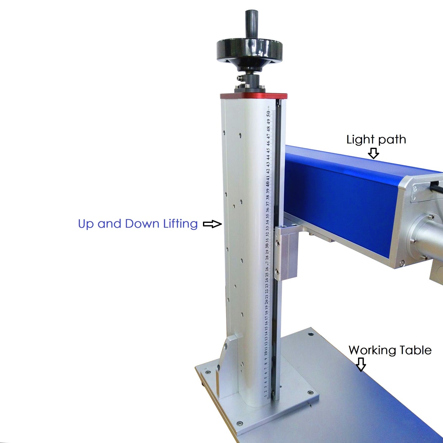 MCWlaser UP and Down Lifting with 80cm Scale for 20W 30W 50W 60W Fiber Marking Engraving Machine