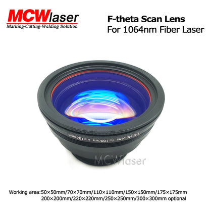 F-theta Scan Lens for MCWlaser Fiber Laser Engraver 20W -100W Raycus JPT MOPA Fiber Laser