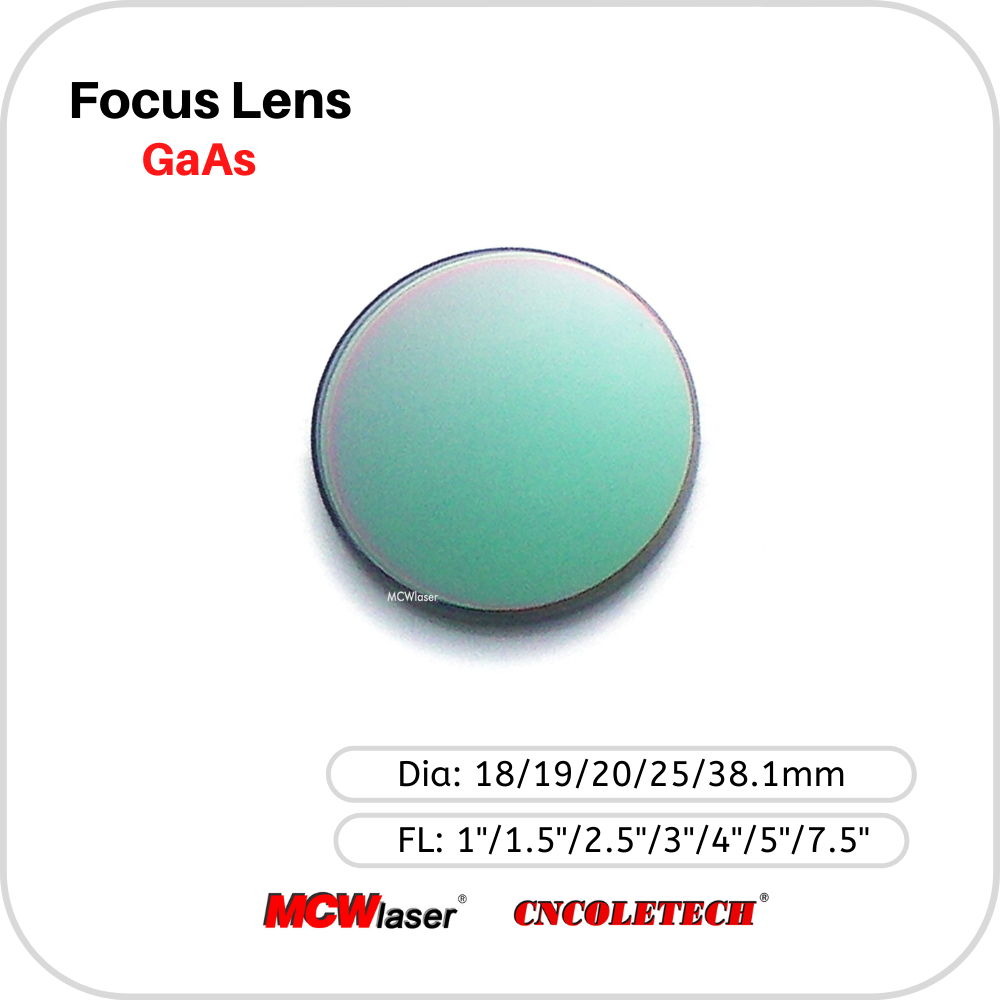 MCWlaser Laser Lens GaAs Focus Lens for CO2 Laser 10600nm 10.6um Laser Engraver