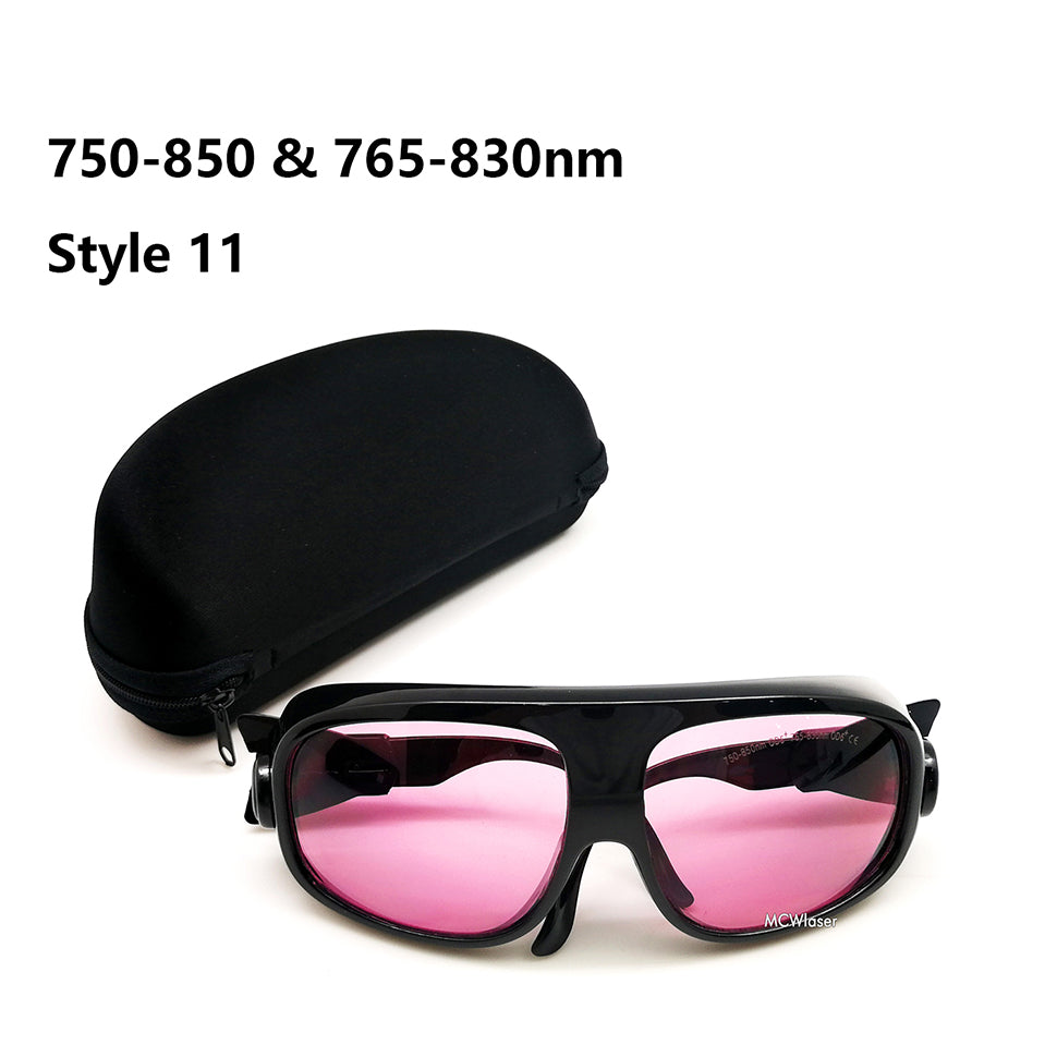 MCWlaser Laserschutzbrille 750–850 und 765–830 nm, Sicherheitsschutzbrille, typisch für 755 nm, 808 nm, Absorptionstyp EP-18