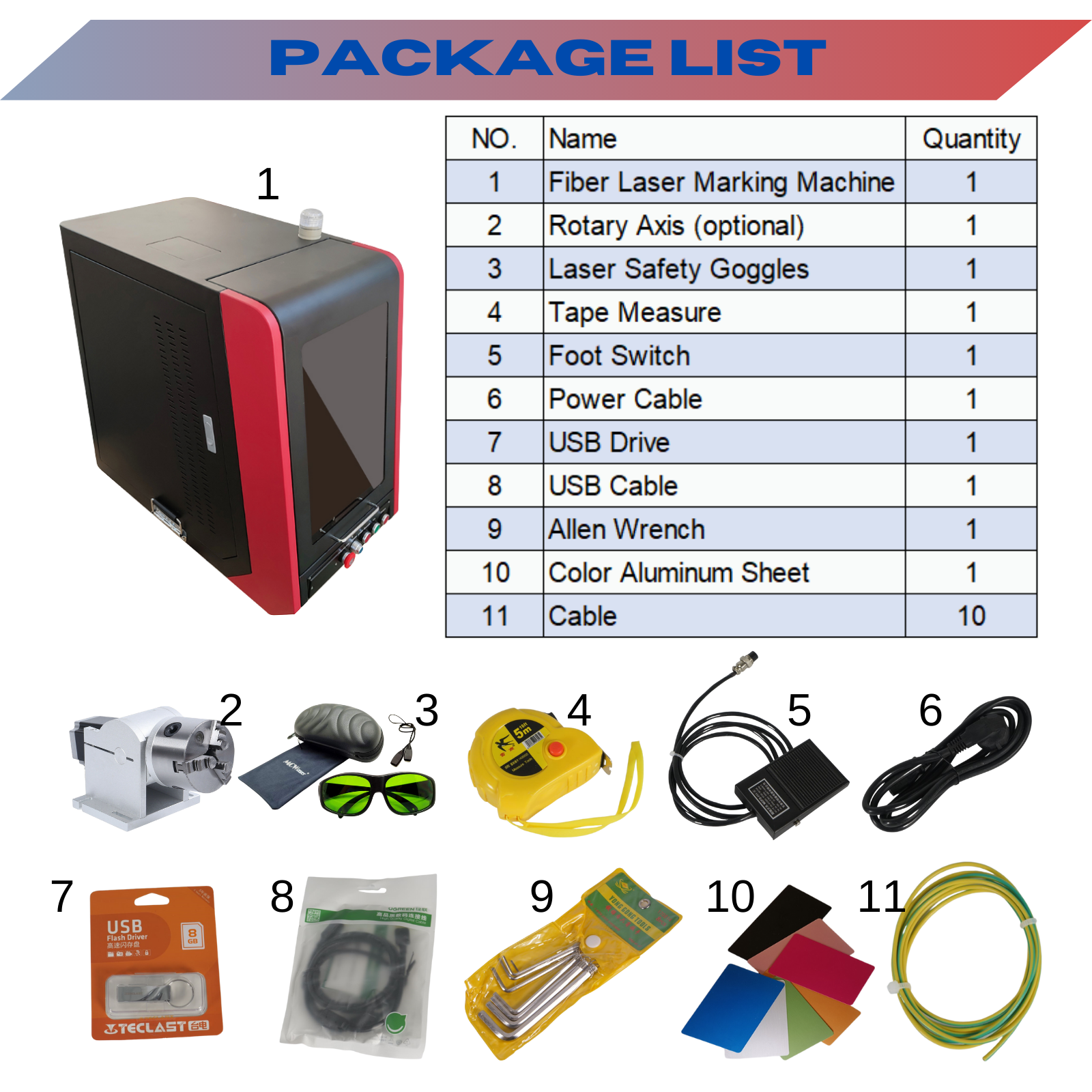 50W Raycus Fiber Laser Engraver Marking Machine