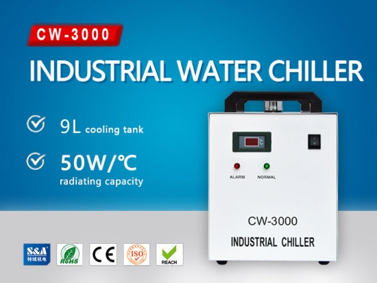 Refroidisseur d'eau industriel S&amp;A authentique série CW-3000 (CW-3000WTG/DG/TK/DK)