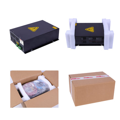 MCWlaser 80W(Peak 100W)1250mm CO2 Laser Tube +80W 110V/220V Power Supply With LED Display