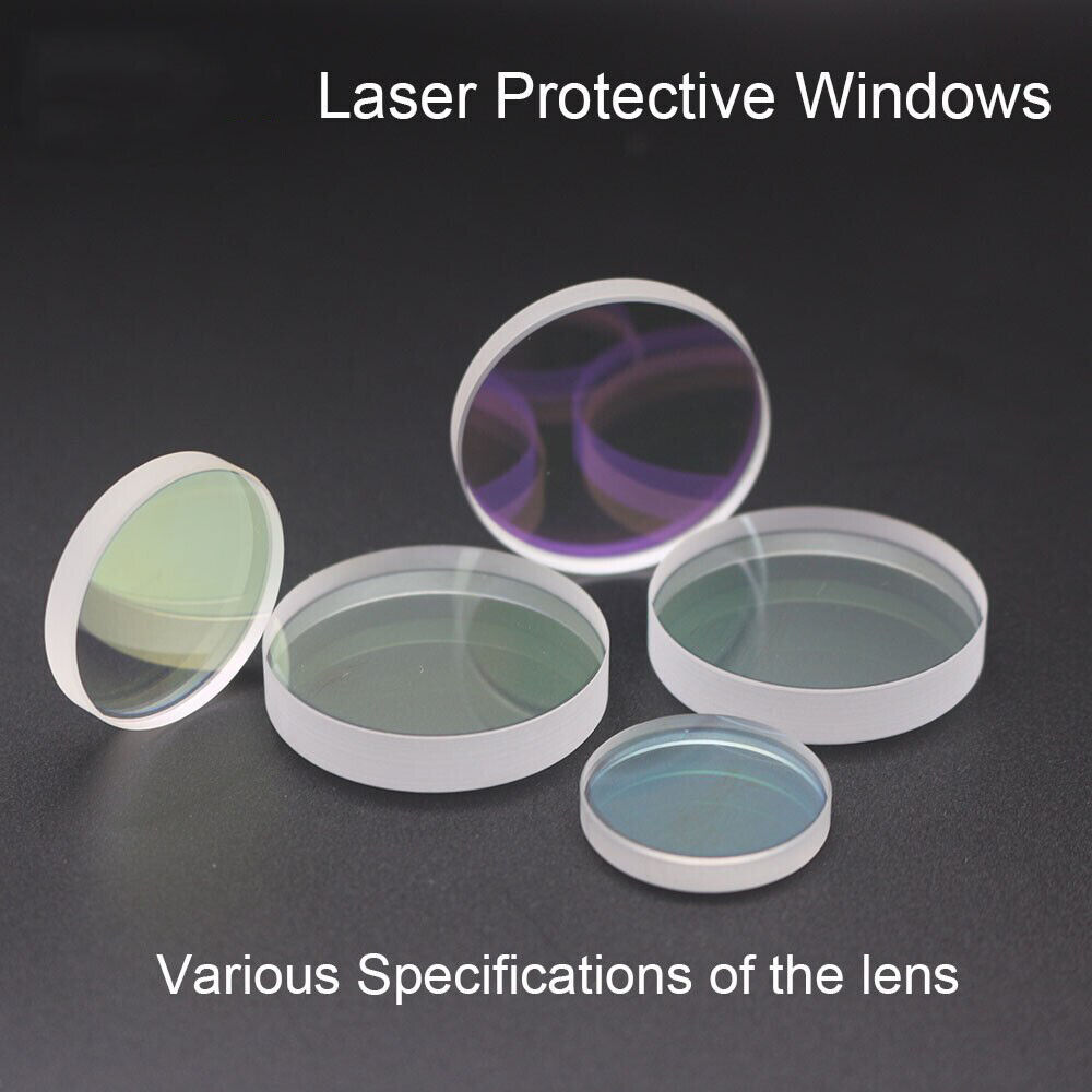 MCWlaser 5 Stück Laser-Schutzfenster, Durchmesser 20–50 mm, JGS1 Quarzglas für Faserlaser 1064 nm 