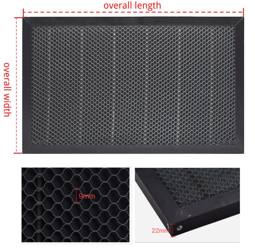 MCWlaser Honeycomb-Arbeitstisch in Standardgröße für CO2-Lasergravur- und -schneidemaschinen