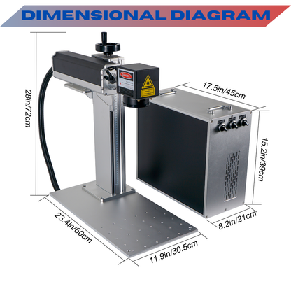 MCWlaser 100W MOPA JPT M7 Fiber Laser Engraver Marking Machine