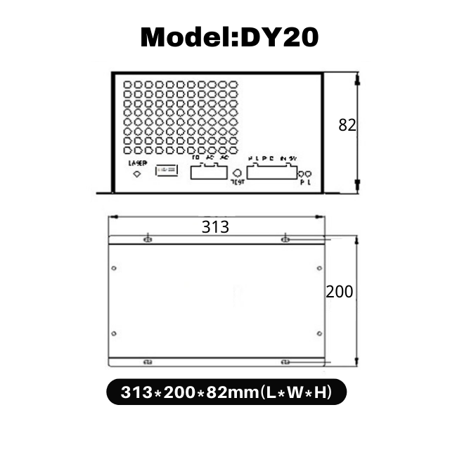 DY10 DY13 DY20 CO2 Laser Alimentation Série DY Pour RECI CO2 Laser Tube