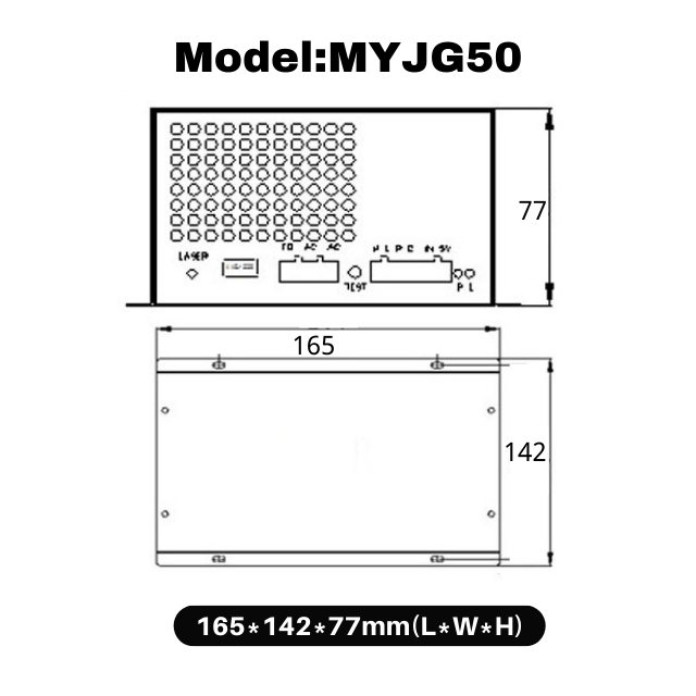 CO2-Laser-Netzteil der MYJG-Serie für 40 W, 50 W, 60 W, 80 W CO2-Lasergravierer und Laserröhre