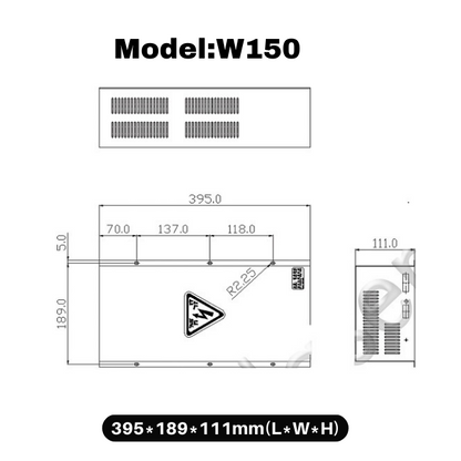 W120 W150 W200 CO2-Laser-Netzteil W-Serie für 100 W 130 W 150 W 180 W 200 W CO2-Laserröhre