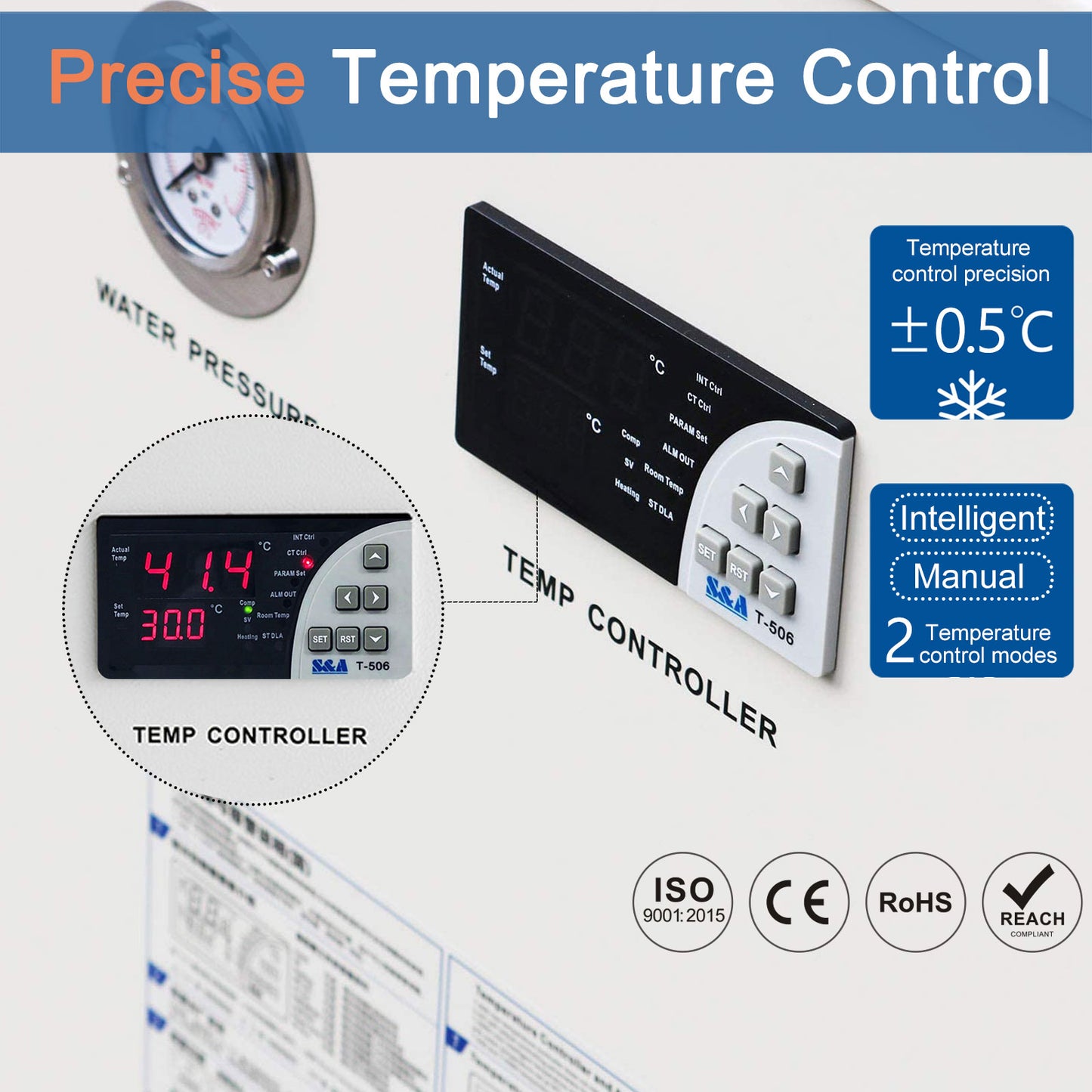 Refroidisseur d'eau industriel S&amp;A authentique série CW-5300 (CW-5300AI/AN/BH/DH/BN/BI/DN/DI)