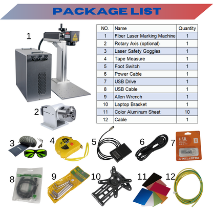 MCWlaser 80W MOPA JPT M7 Fiber Laser Engraver Marking Machine